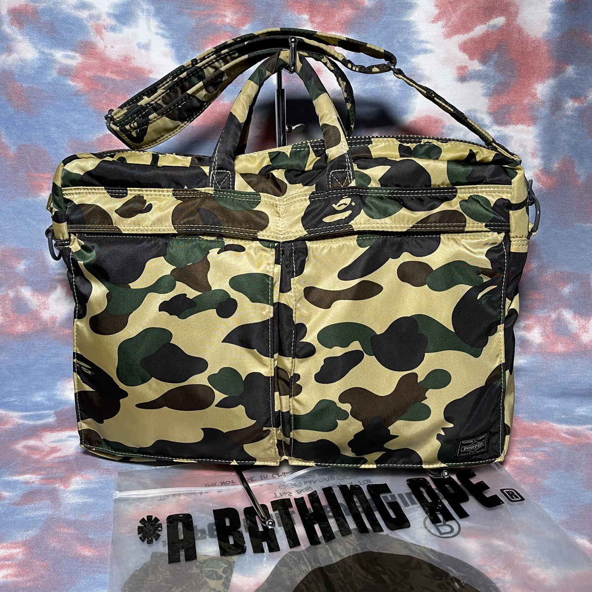 Bape x Porter 1st camo Tanker 2way Briefcase / Bag - Yellow camo 猿人黃迷彩