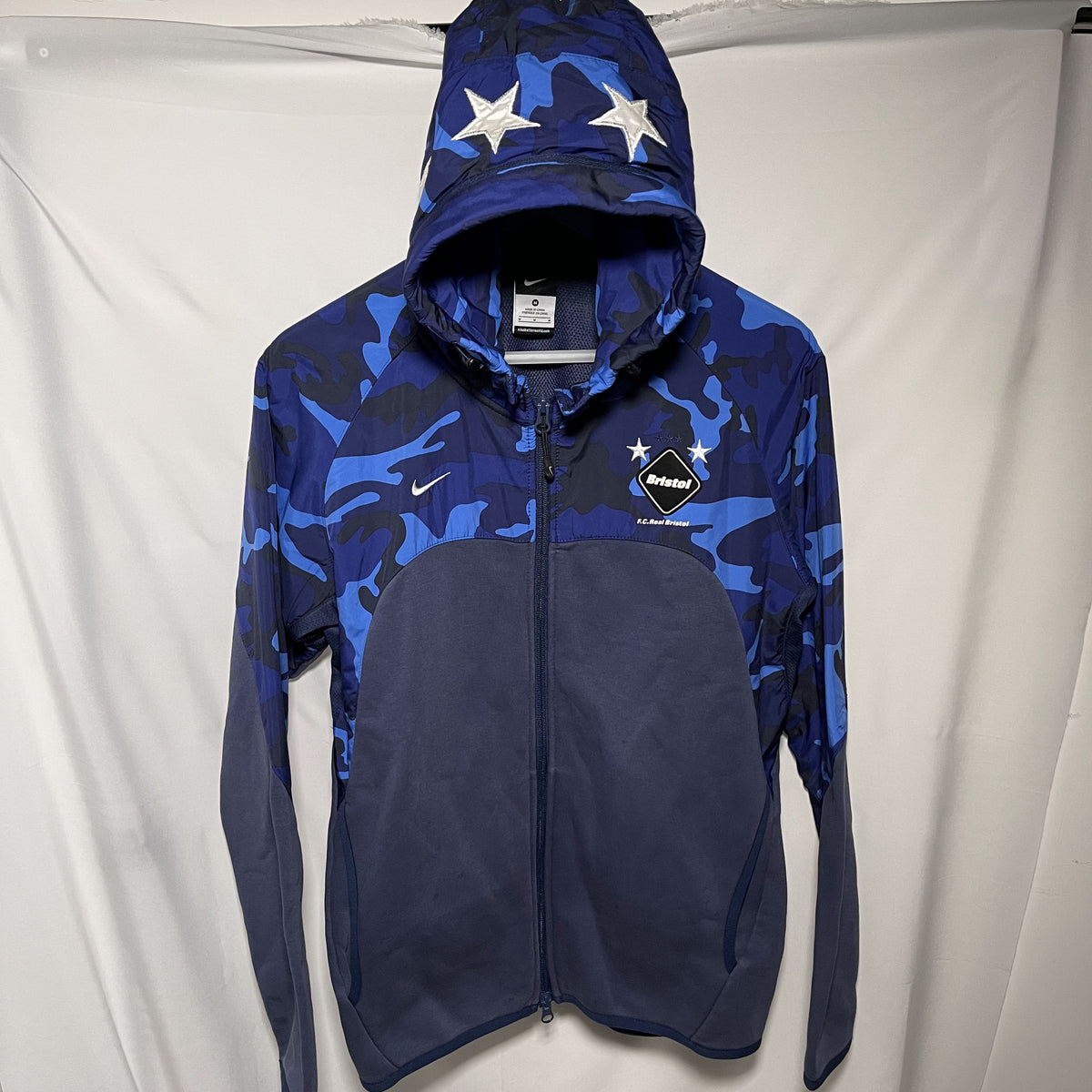 FCRB x Nike Sweat HOODY Blue Camo 藍色迷彩有帽拉鏈風䄛