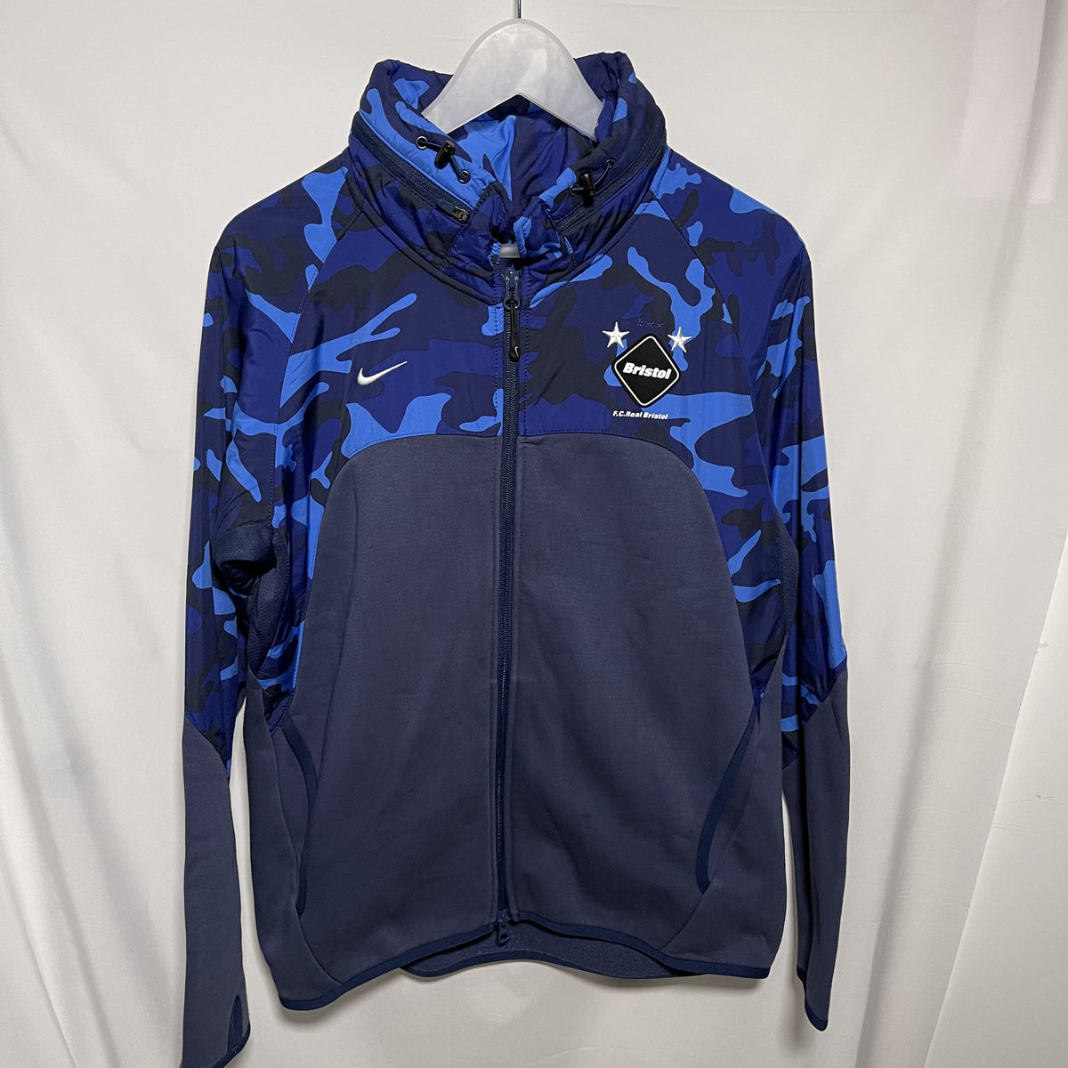 FCRB x Nike Sweat HOODY Blue Camo 藍色迷彩有帽拉鏈風䄛– napo.hk