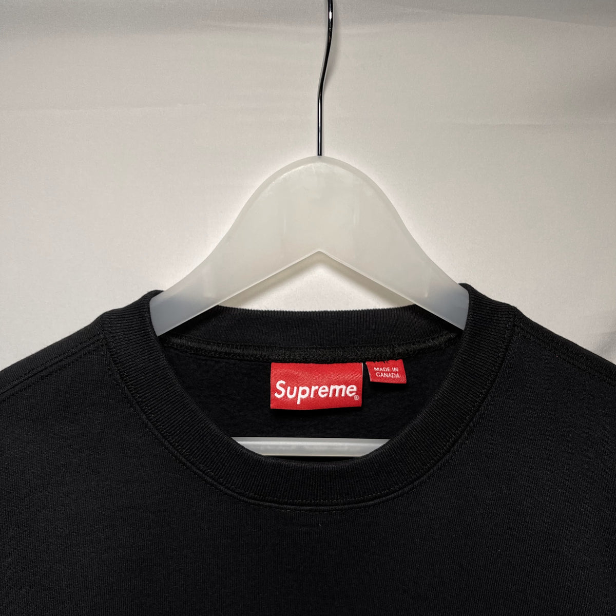 全新Supreme aerial crewneck sweatshirt black fleece size M