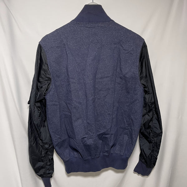 Sacai MA-1 bomber Style full zip Jacket coat size 1 navy 深藍色軍䄛款拉鏈外套