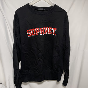 Sophnet logo sweatshirt fleece Black size M soph 黑色抓毛logo衛衣