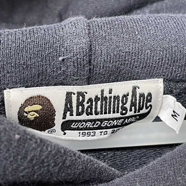 Bape Classic Logo Hoodie Black size M 猿人黑色logo有帽衛衣