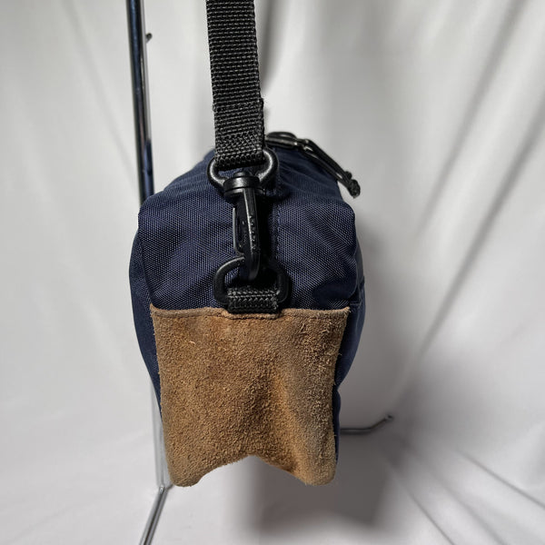 Head Porter Jackson Navy shoulder bag S 深藍色尼龍啡色麂皮底斜揹袋