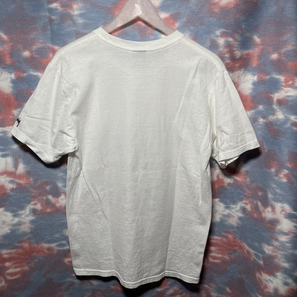 Stussy Script Tee - White Size M 白色印花tee