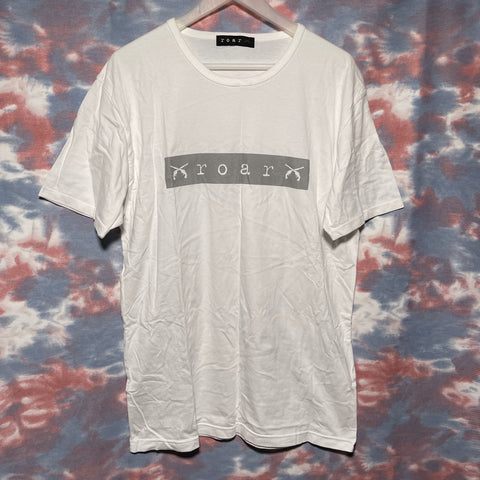 Roarguns reflective box logo tee 3M roar white tee size 5 白色反光logo tee