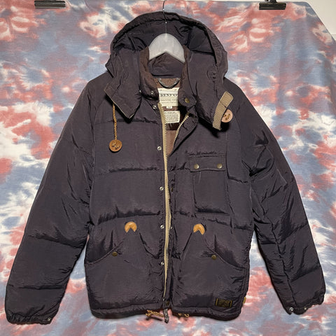 Neighborhood Class 5 Down Puffer Zipup Jacket - Navy nbhd 深藍色羽絨拉鏈外套(可拆式帽)