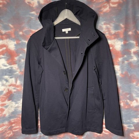 Beauty & Youth United Arrows botton up hooded jacket navy size M 深藍色扣鈕有帽外套