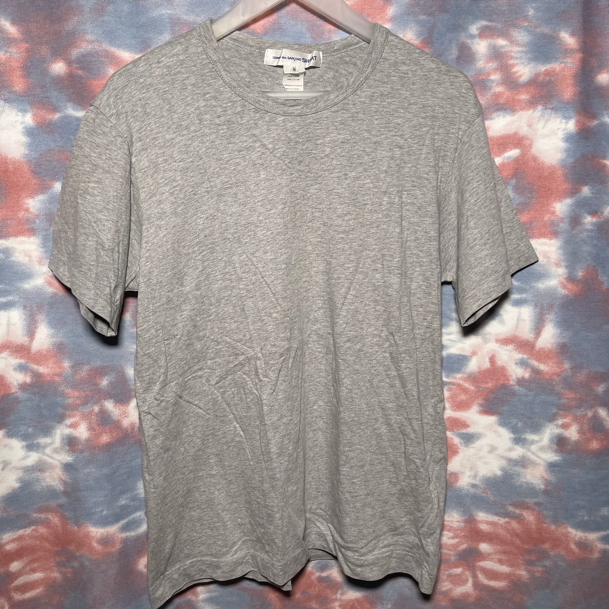 Comme des Garcons Print logo tee size M heather grey CDG淺灰色後印花短袖tee