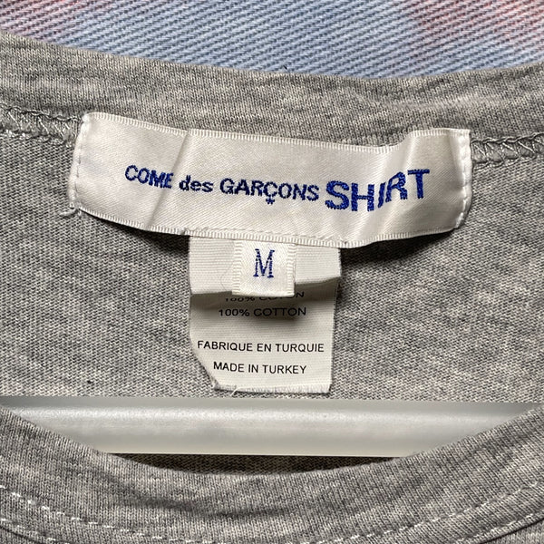 Comme des Garcons Print logo tee size M heather grey CDG淺灰色後印花短袖tee