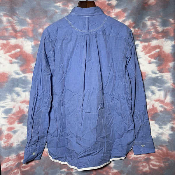 Junya Watanabe MAN comme des garcons blue patchwork shirt size XS 藍色拼布恤衫