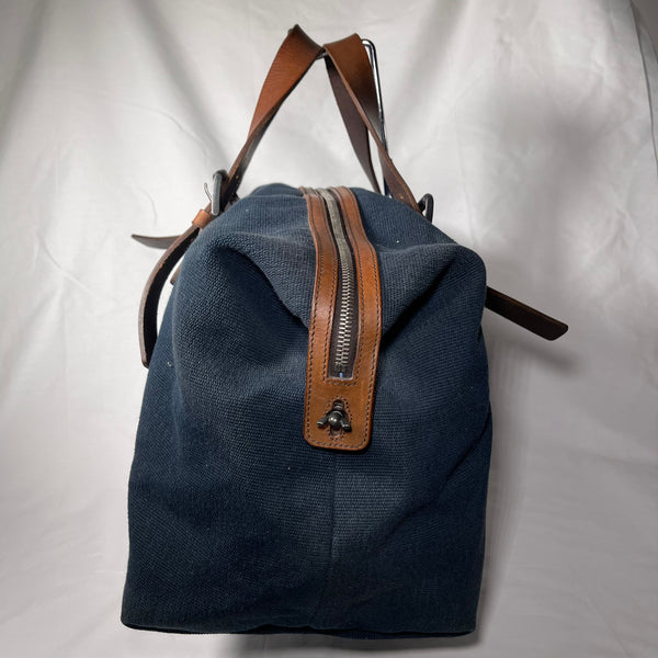 Bottega Veneta Canvas Duffle Bag with Leather Straps - Navy 深藍色BV帆布真皮手抽袋