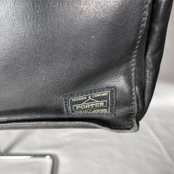 Porter Amaze 2WAY Leather Briefcase - Black 黑色皮製兩用公事包