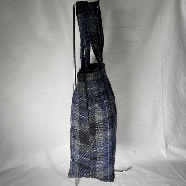 Head Porter Tote Bag - Blue/Grey Checked Pattern 藍灰色格仔布製tote bag