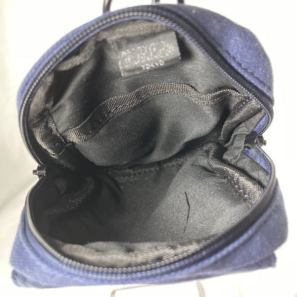 Porter Pouch Case - Blue 藍色布製小物袋連掛鉤