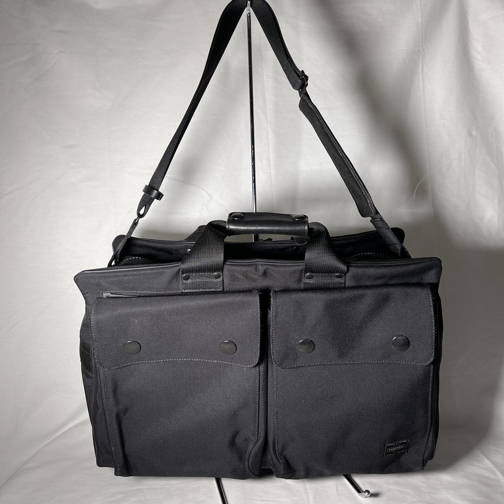 Porter Angle 2-way Duffle Bag - Black 黑色兩用側揹/手提袋– napo.hk