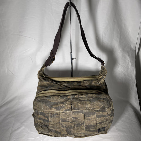 Porter Green Eye Fabric Shoulder Bag - Brown camo 啡色迷彩斜揹袋