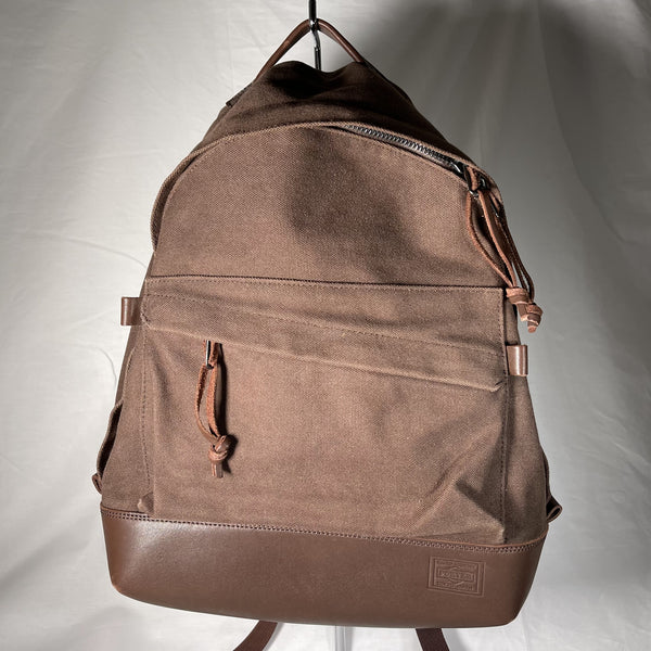 Porter Canvas Leather Base Backpack - 啡色帆布皮革底背囊