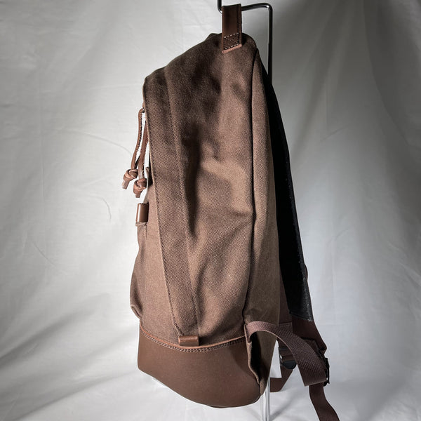 Porter Canvas Leather Base Backpack - 啡色帆布皮革底背囊