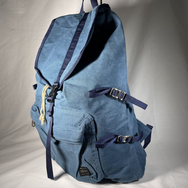 Porter x b印 Fennica Fabric Drawsting Backpack - Blue 藍色布製索繩背囊