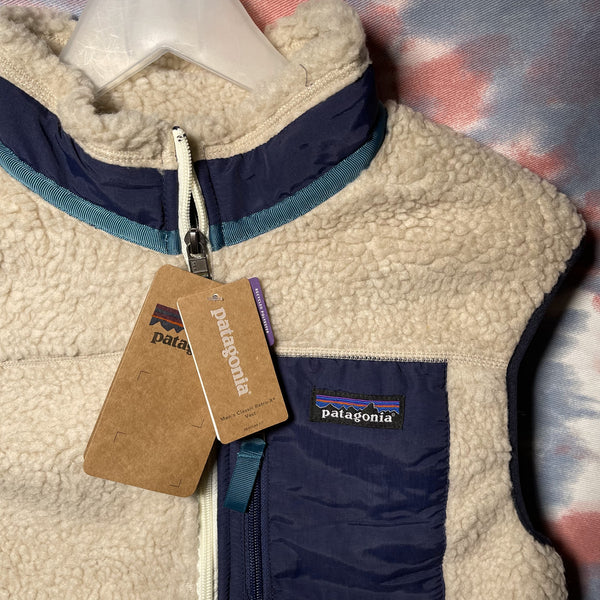 Patagonia men’s classic retro-x vest natural size S 米色抓毛保暖拉鏈背心