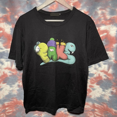 OriginalFake Kaws print tee size 3 black 黑色kaws tee