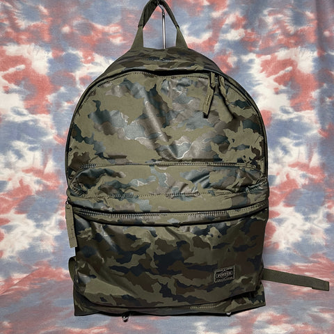 Head Porter Zippers Daypack Backpack - Olive drab camo 軍綠色迷彩尼龍拉鏈背囊