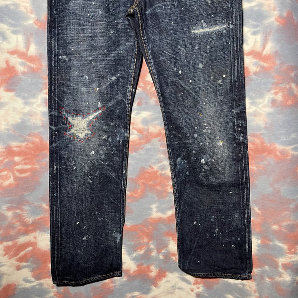 Fdmtl Regular Straight Washed Paint Splash Jeans denim 洗水潑墨牛仔褲