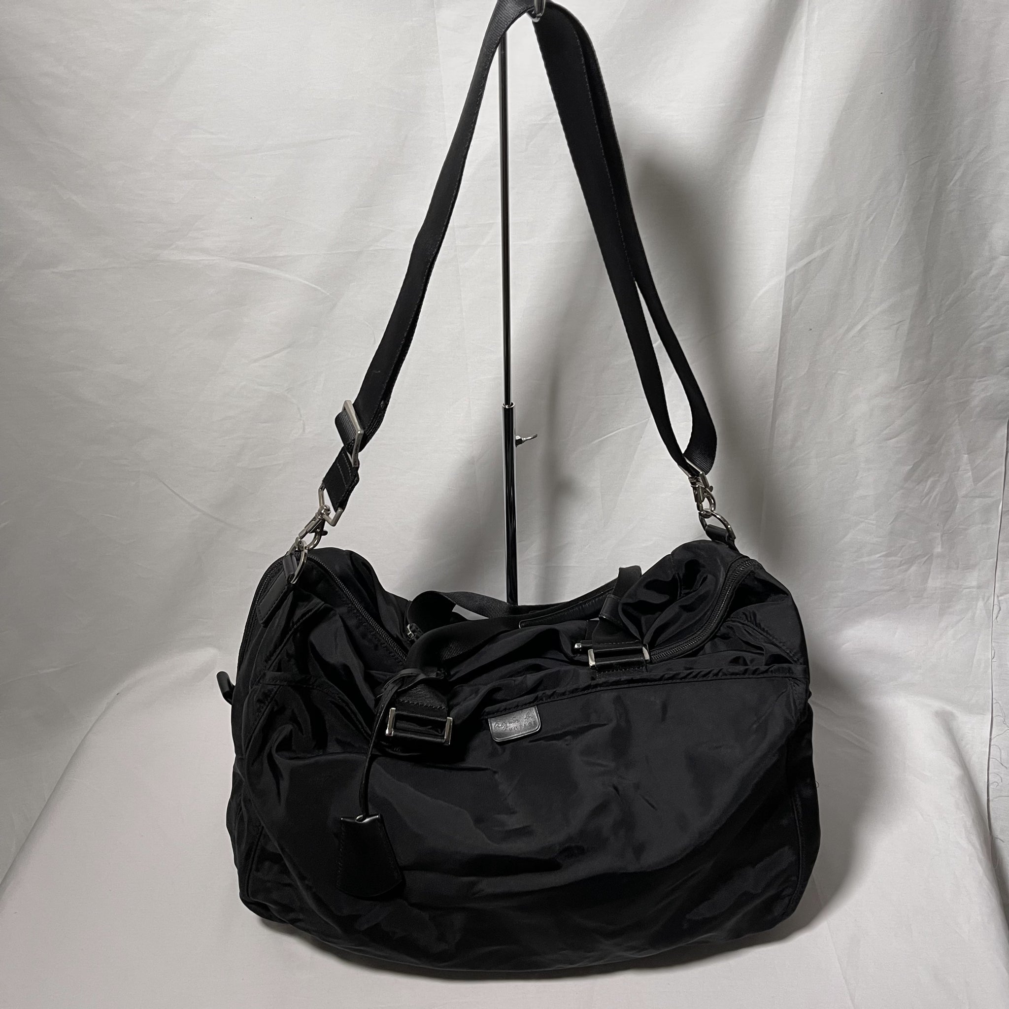 Agnes b 2way Bag - Black 黑色兩用側揹袋/斜揹袋/手提袋