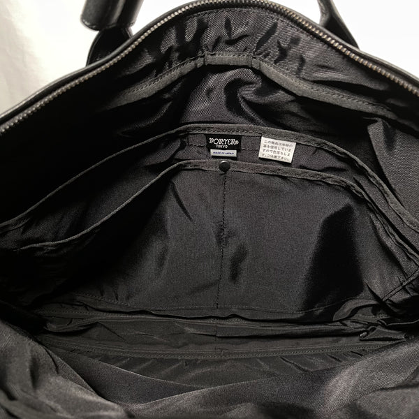 Porter Around 2WAY Leather Briefcase - Black 黑色皮製兩用公事包
