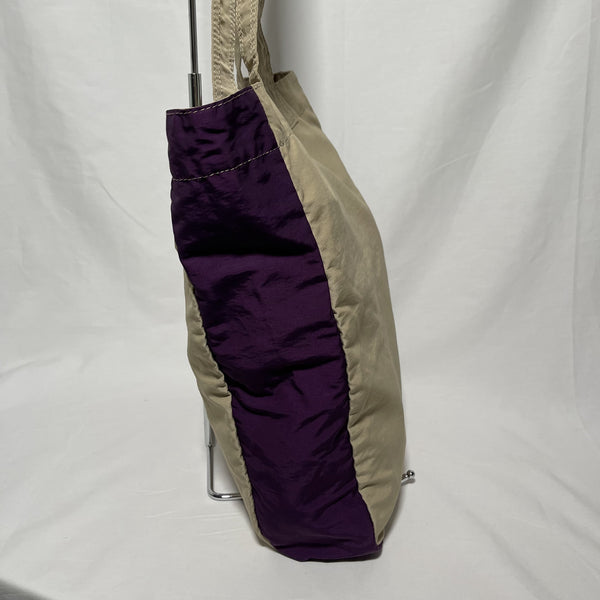 Head Porter Peak Tote Bag - Beige / Purple - 米色x紫色輕巧tote bag