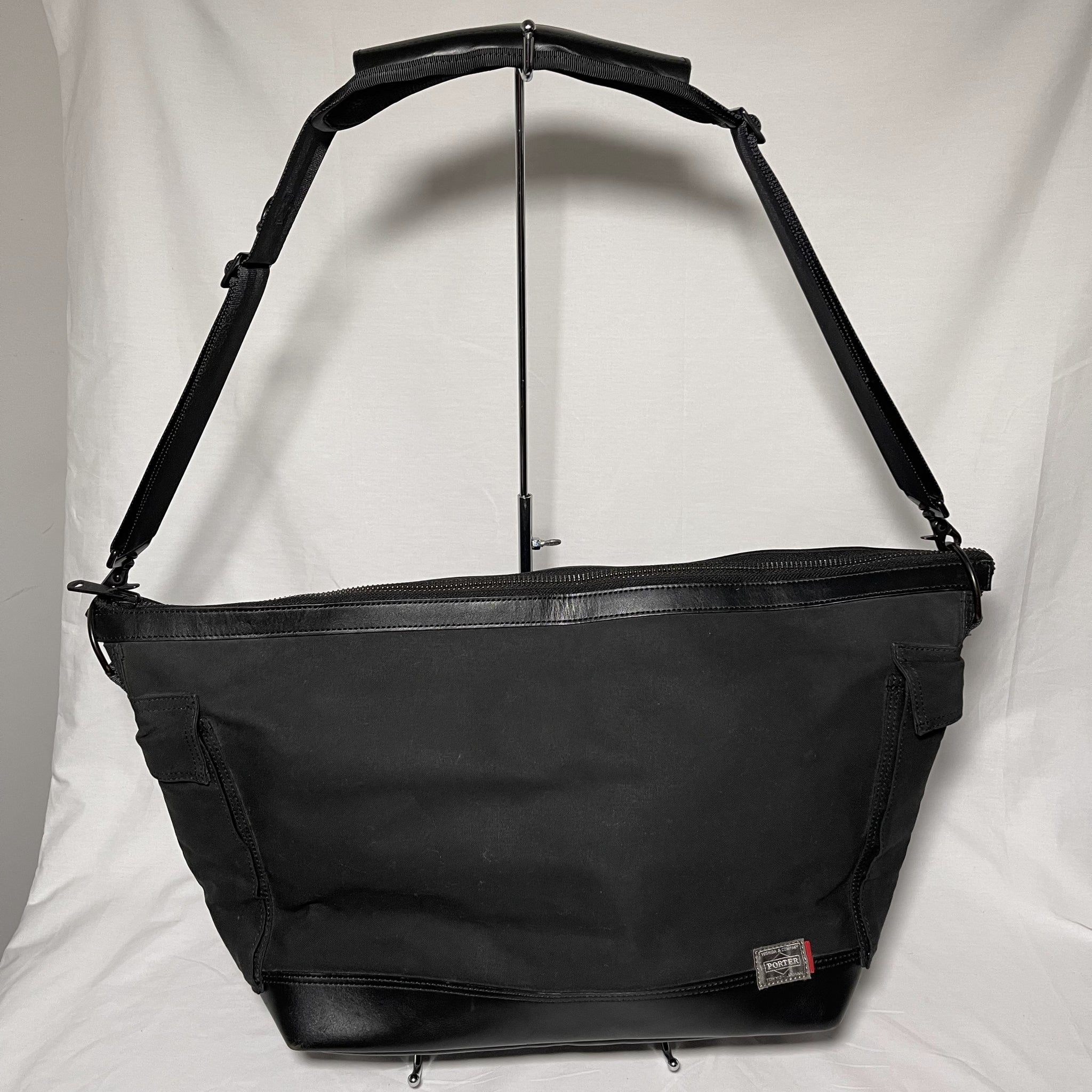 Porter 2way Expandable Messenger Bag - Black 黑色兩用(可加大)大斜揹袋