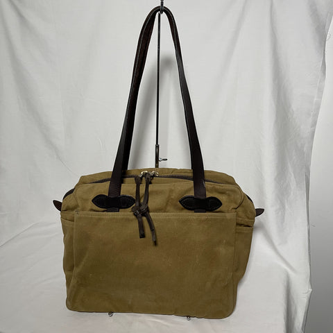 Filson Rugged Twill Tote Bag with Zipper - Tan 卡其色拉鏈帆布手提袋