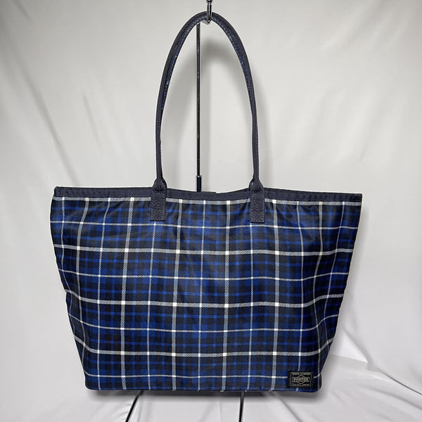 Head Porter Highland Tote Bag - Blue - 藍色格仔tote bag