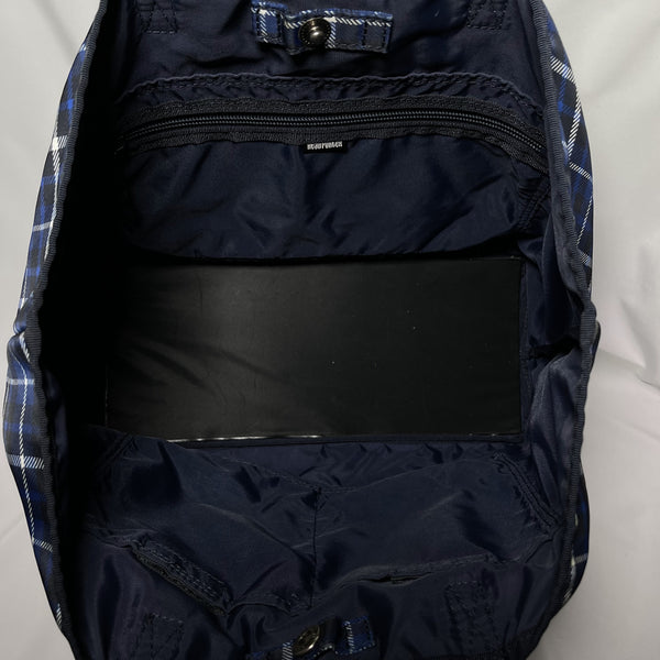 Head Porter Highland Tote Bag - Blue - 藍色格仔tote bag
