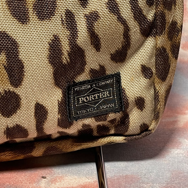 Head Porter Savanna leopard shoulder bag S cheetah 豹紋尼龍斜揹袋 側揹袋