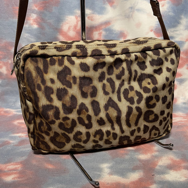 Head Porter Savanna leopard shoulder bag S cheetah 豹紋尼龍斜揹袋 側揹袋
