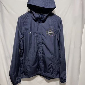 FCRB x Nike Hooded Coach Jacket Navy size L 深藍色有帽教練外套/風䄛