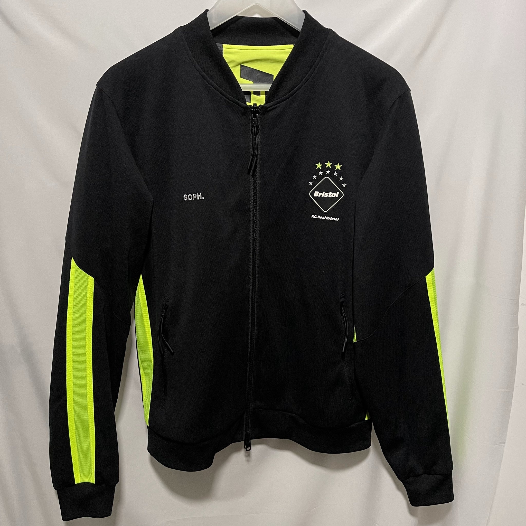 FCRB Reversible PDK Jacket - Black x neon yellow, Grey camo 黑x螢光黃,灰色迷彩-雙面外套 size S