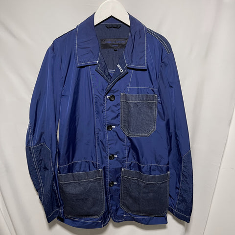 Comme des Garcons Homme Jacket Blue Blazer 藍色扣鈕外套 CDG size S