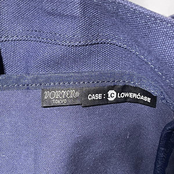 Porter x lowercase Logo Shoulder / Tote bag - Blue 藍色大Logo兩用手挽袋