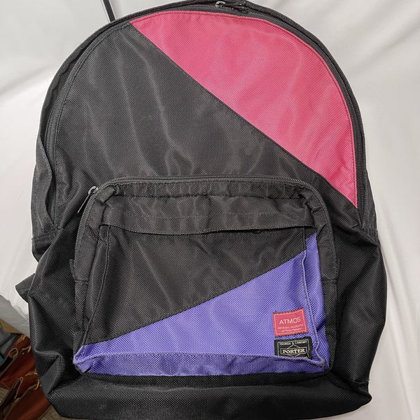 Porter x atmos daypack backpack black x pink x purple 黑色x粉紅色x紫色尼龍背囊