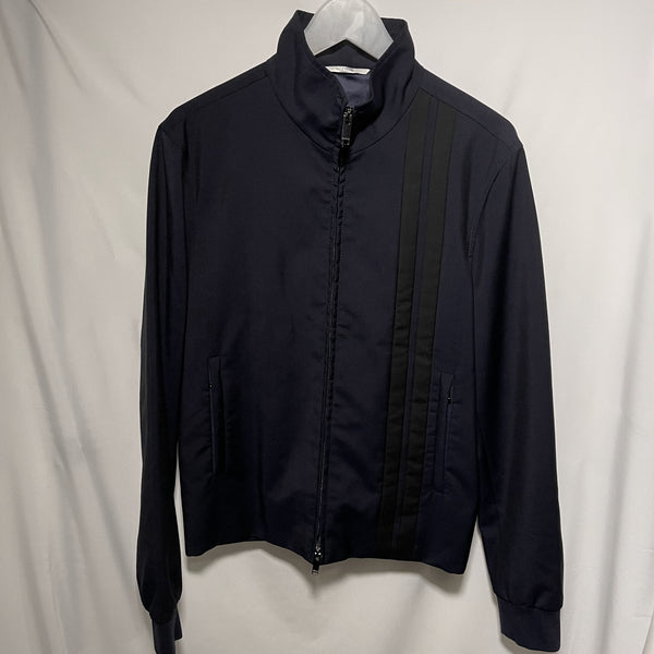 Valentino full zip jacket navy track suit zipup 深藍色尼龍拉鏈外套