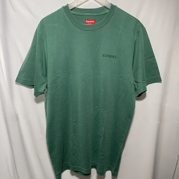 Supreme Chest Stitch Logo Tee Green Size M