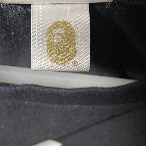 Bape milo logo tee black / grey size XL 猿人黑色 / 灰色 印花tee