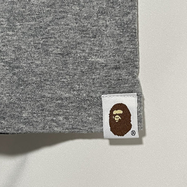 Bape milo logo tee black / grey size XL 猿人黑色 / 灰色 印花tee